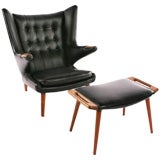 Hans J. Wegner Papa chair and ottoman, designed 1951