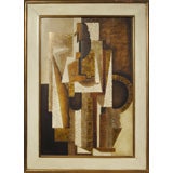 Post Cubist painting in the style of Jean Dunand