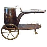 Surrealistic Italian Goatskin Champagne Bar Cart