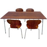 Arne Jacobsen Rosewood Dining Set / Fritz Hansen