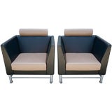 Pair of "Eastside" Lounge chairs by Ettore Sottsass for Knoll