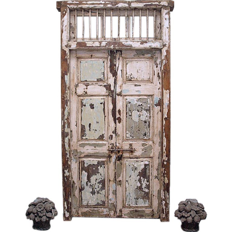 Pair of Original Wood Carved Doors