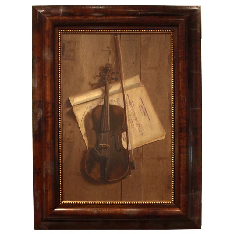 19th century Oil Painting on Board For Sale