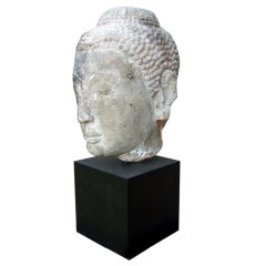 Superbly Carved Stone Buddha Head