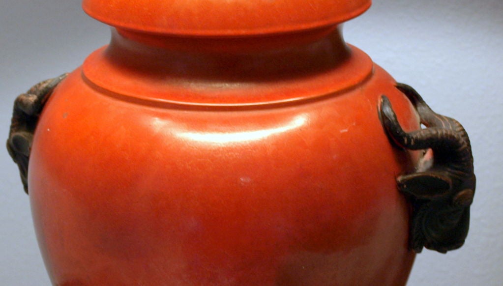 Burnt Orange Ginger Jar Style Lamp at 1stDibs orange ginger jar lamp