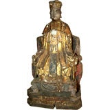 Chinese Wood Seated Buddha (Qing-Dynasty period)