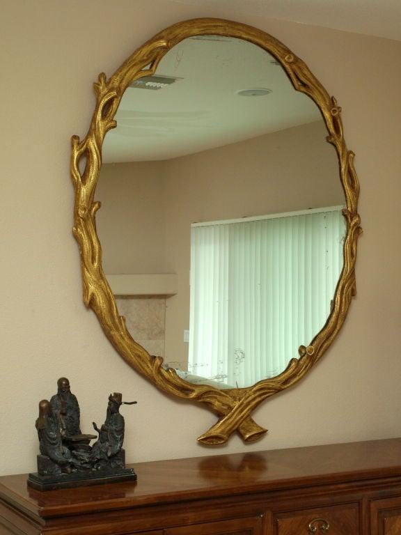 Fine Italian Oval Gilt Mirror, circa 1750