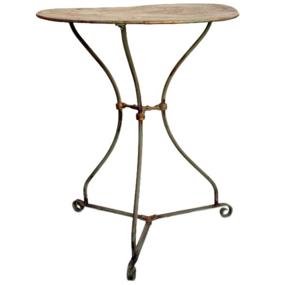French Wrought Iron Cafe Table For Sale