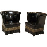 Pair of Dorothy Draper Style Club Chairs