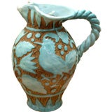 Elegant Italian Pottery Pitcher