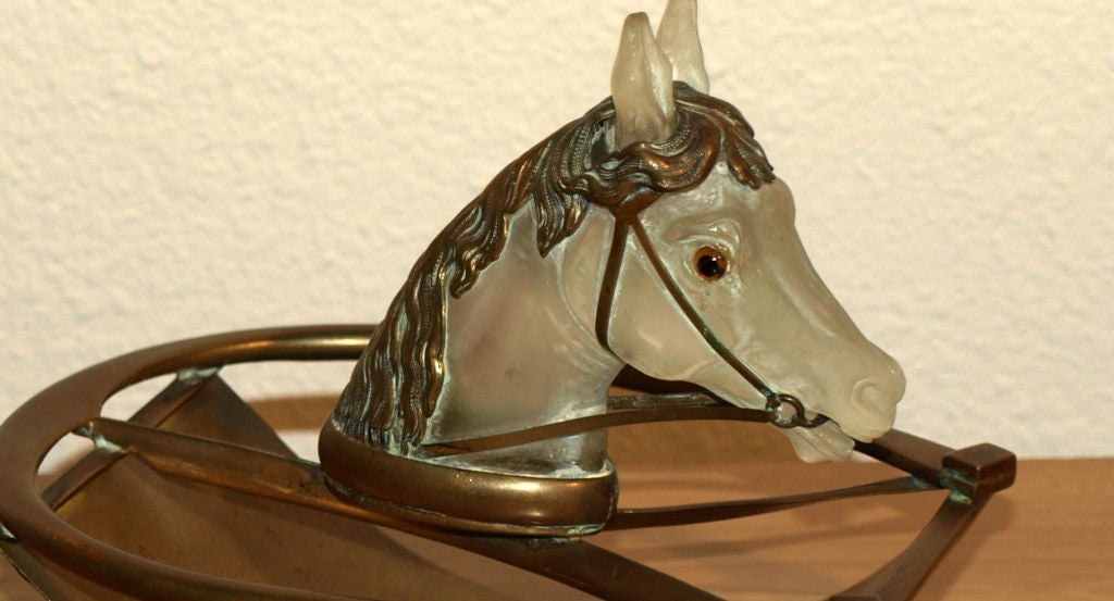 Elegant Antique Horse Rolling Ink Blotter 1