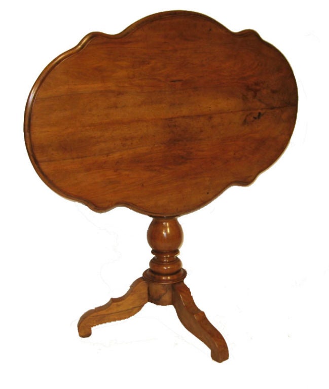 French Louis Philippe Walnut Tilt Top Table