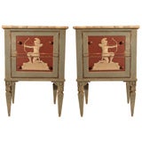 Pair of Hand Painted Italian Side Tables