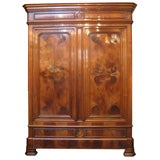 Antique French Louis Philippe Walnut Armoire