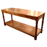 French Antique Louis Philippe Period Solid Ash Console Table