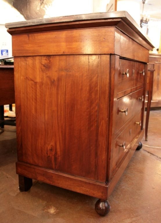 French Empire Period Solid Walnut Chest of Drawers