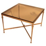 French Vintage Neoclassical Brass Table