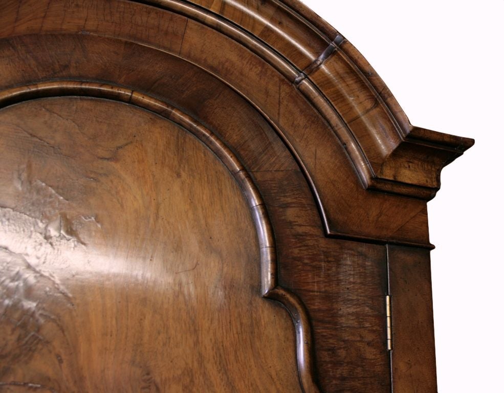 English Walnut and Burled Walnut Armoire 1