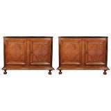 Pair of French Louis XIII Solid Oak Buffets