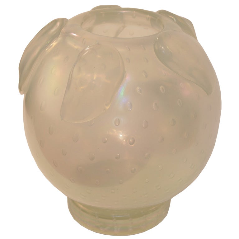 Italian Murano Glass Vase Attributed to Seguso Viro