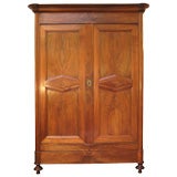 Antique Early 19th Century French Empire Walnut Armoire