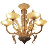 Italian Murano Hand Blown Glass Chandelier