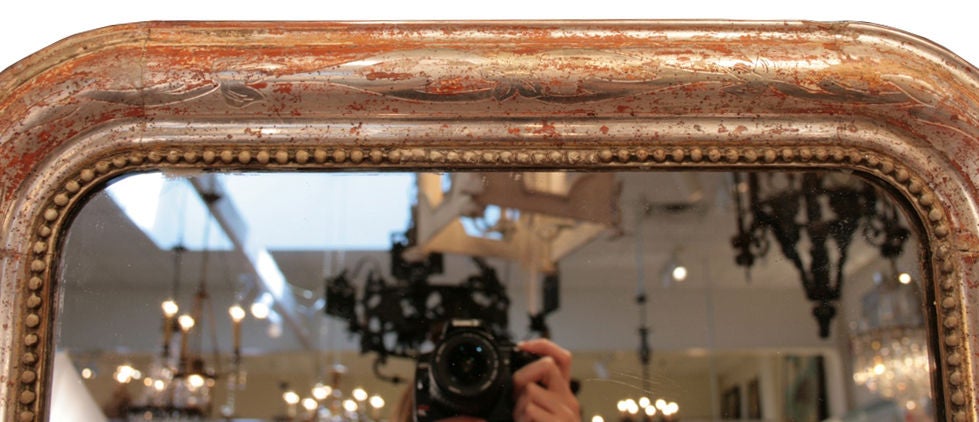 French Silver Leafed Petite Louis Philippe Mirror