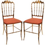 Italian Used Pair of Chiavari Ballroom Chairs