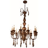 Italian Antique Silver Leafed Chandelier Italian Antique Silver Leafed Chandelier