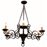 Forged Iron French Renaissance Style Chandelier