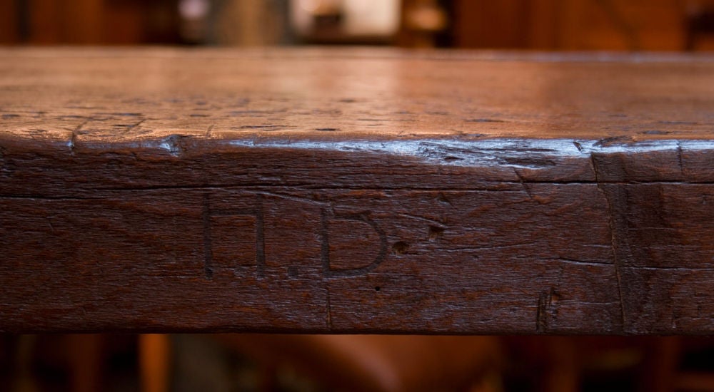 French Antique Solid Walnut Carpenter's Work Bench 5