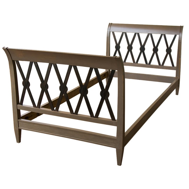 French Solid Cherry Wood Neoclassical Daybed