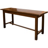 French Antique Solid Oak Console Table