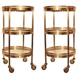 French Vintage Brass Carts