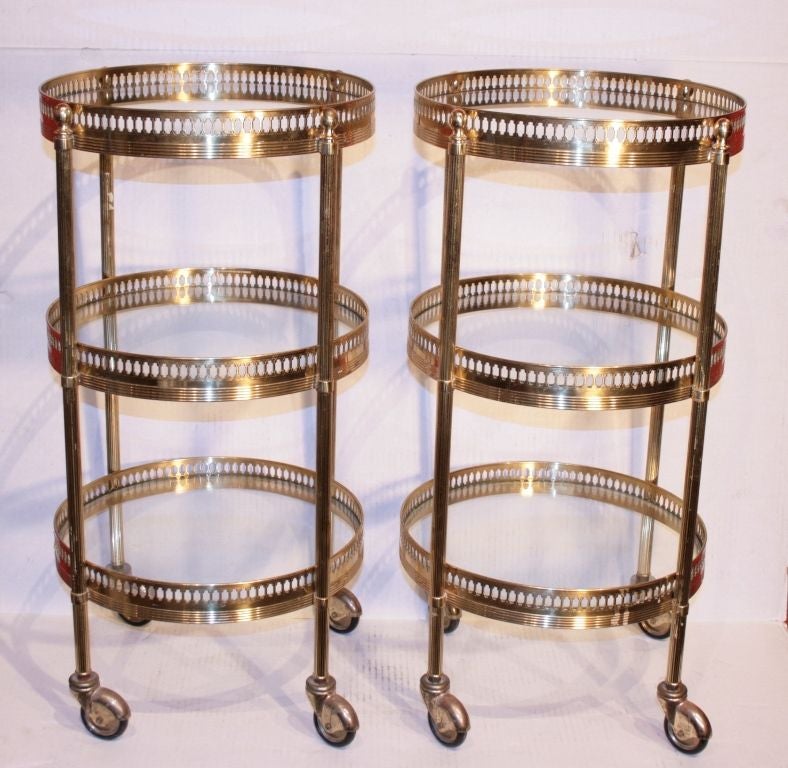 French Vintage Brass Carts 3