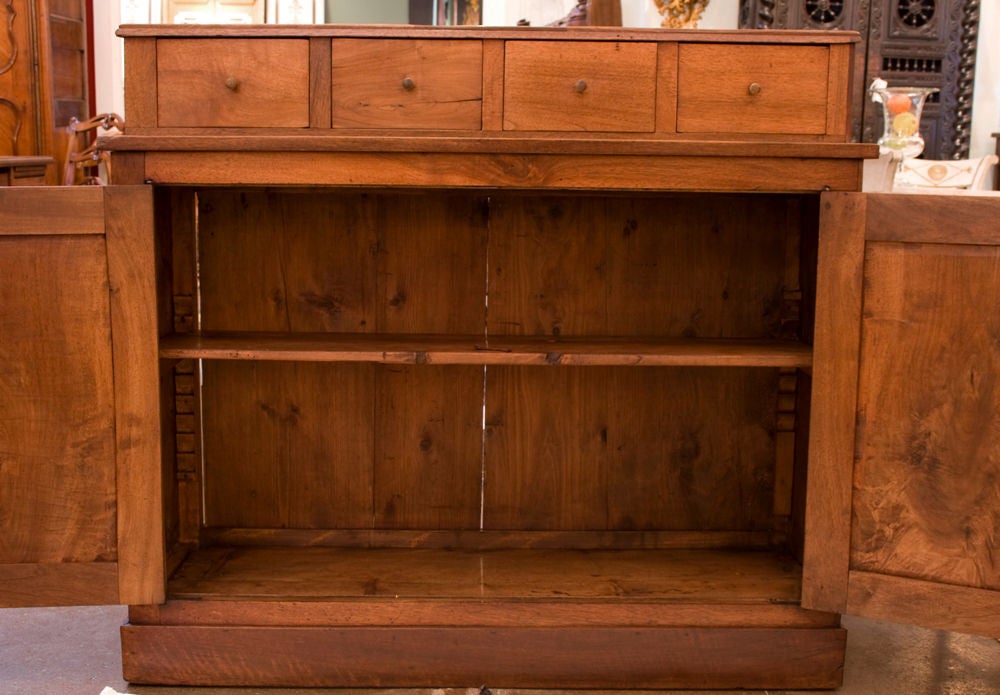 French Restoration Period Solid Walnut Buffet