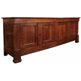 French Directoire Period Solid Walnut "Enfilade" Buffet