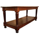 French Louis XVI Solid Oak Library Table