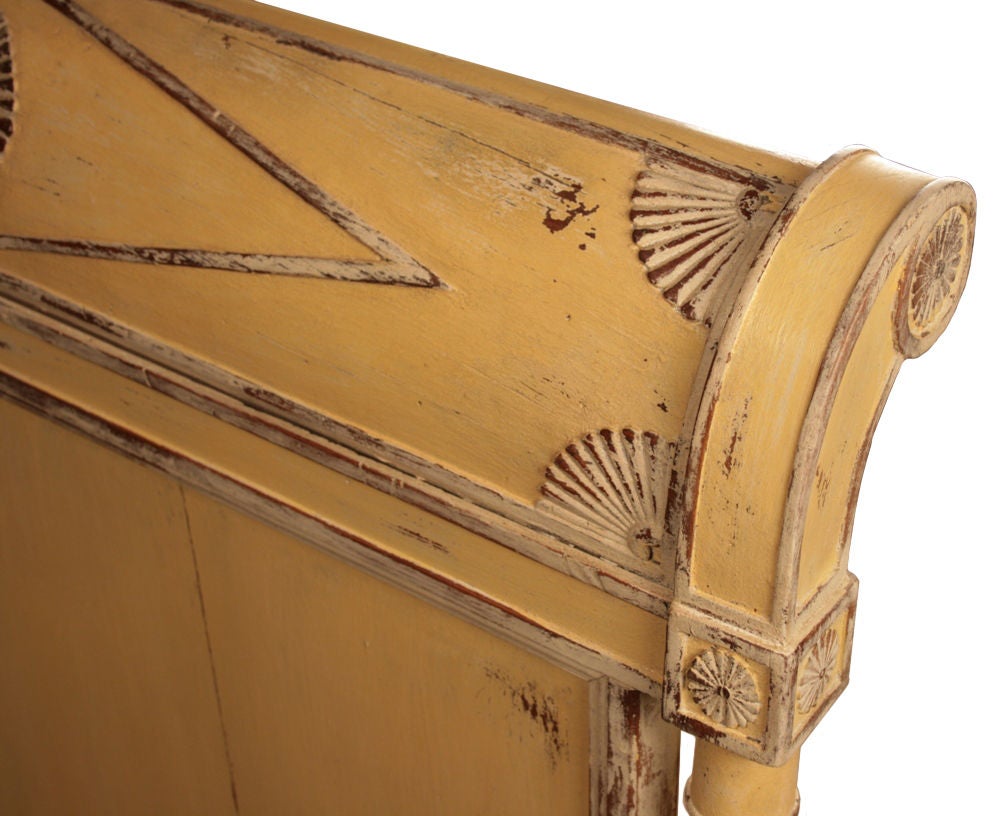 19th Century French Directoire Period Hand Painted Bed