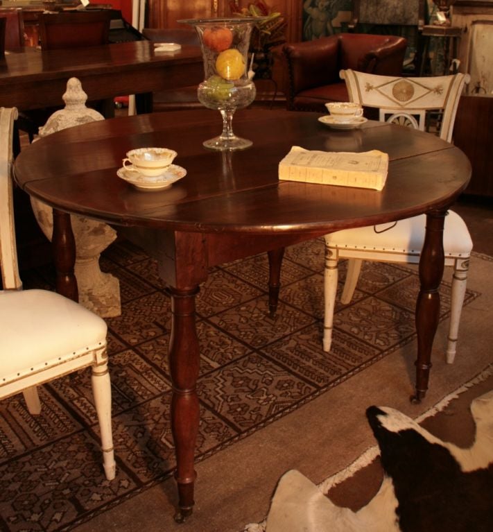 French Empire Period Solid Walnut Table 3