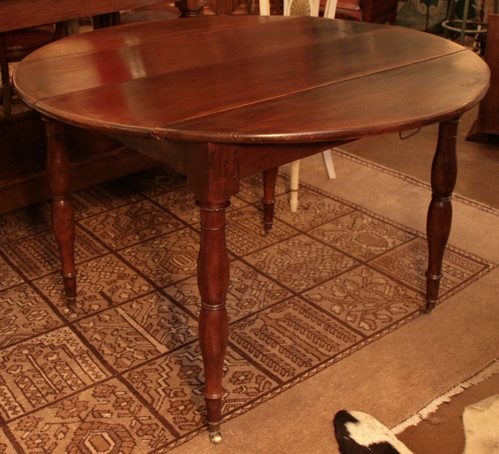 French Empire Period Solid Walnut Table 7