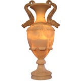 Spanish Hand Carved Alabaster Lamp