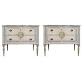 Pair of Antique Italian Hand Painted Chests