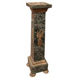 French Empire Period Pietra Verde Marble Pedestal