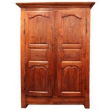 Solid Fruitwood Armoire from Burgundy, France