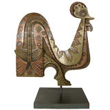 MIDCENTURY MIXED METAL 'COQ D'OR' SCULPTURE by Giovanni Schoeman