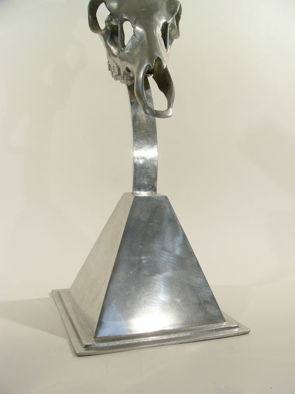 Arthur Court MID CENTURY ALUMINUM 'CHITAL DEER' SKULL SCULPTURE 1