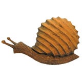 CARVED WOODEN SNAIL by Arthur Court