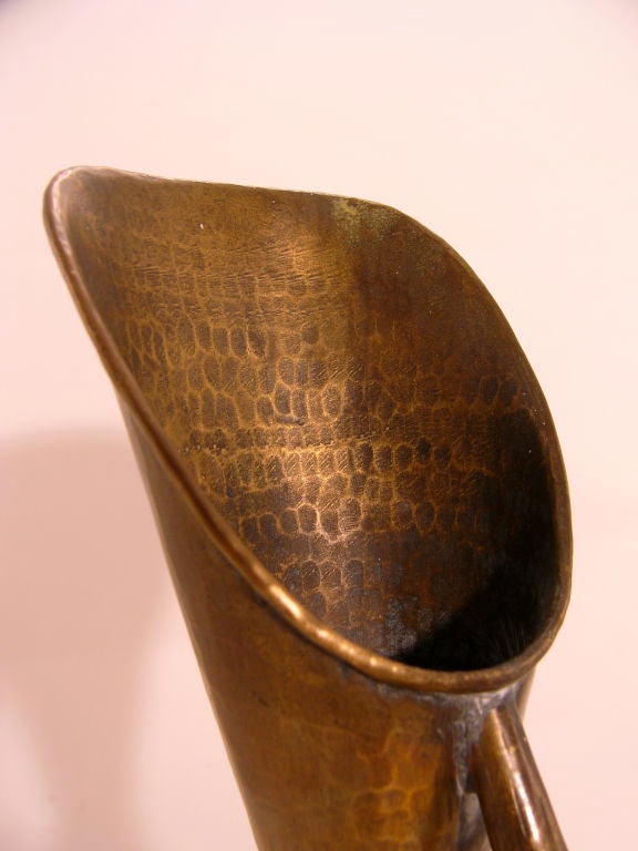 ITALIAN HAMMERED BRASS PITCHER by Egidio Casagrande 2