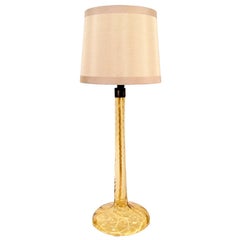 ITALIAN MID CENTURY MURANO YELLOW GLASS LAMP